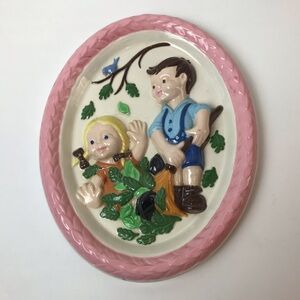 Vintage Fall Leaves Hand Painted Wall Hanging